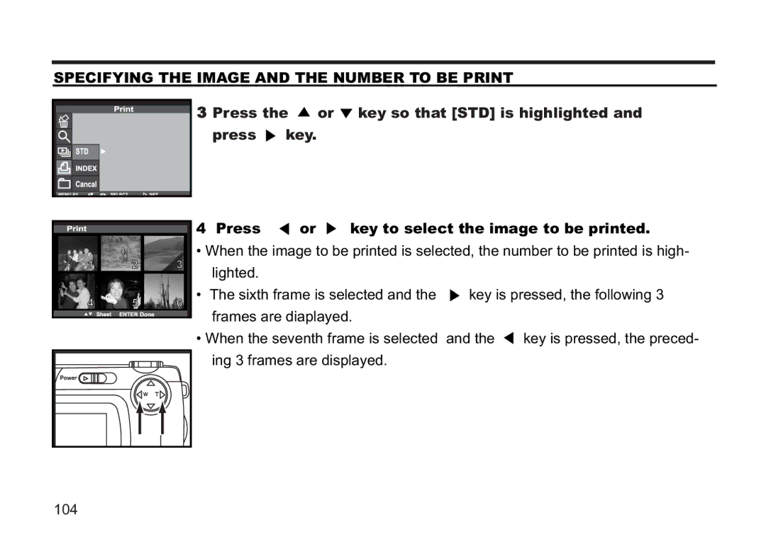 Concord Camera 5330z manual Specifying the Image and the Number to be Print 