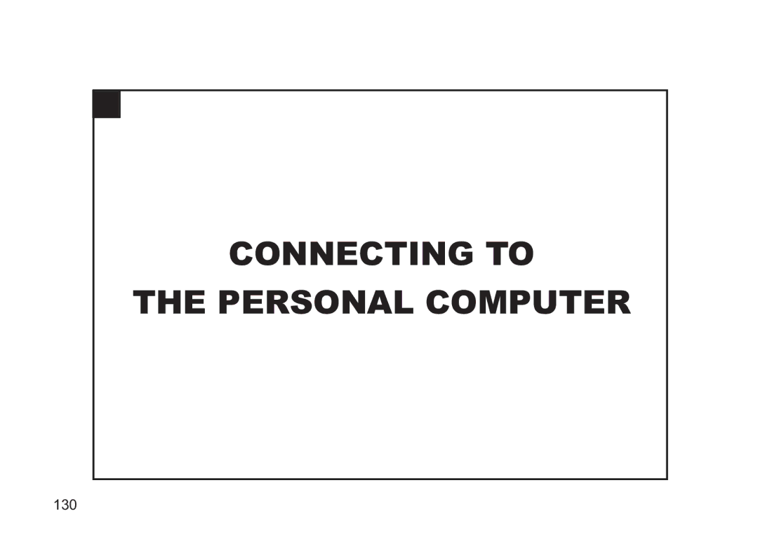 Concord Camera 5330z manual Connecting to Personal Computer 