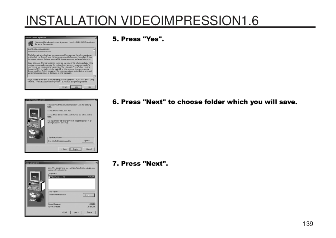 Concord Camera 5330z manual Press Yes Press Next to choose folder which you will save 