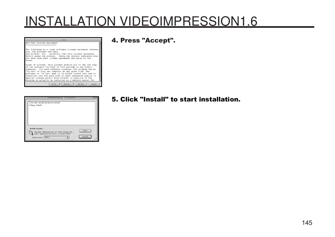 Concord Camera 5330z manual Press Accept Click Install to start installation 