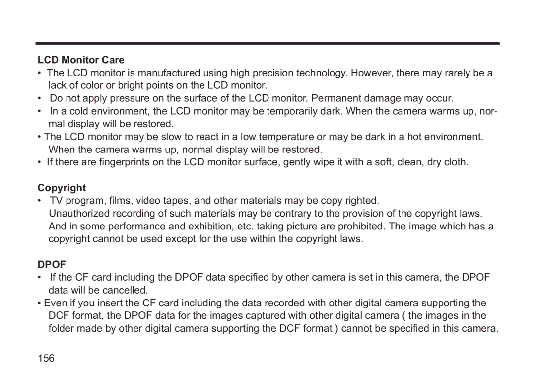 Concord Camera 5330z manual LCD Monitor Care, Copyright, Dpof 