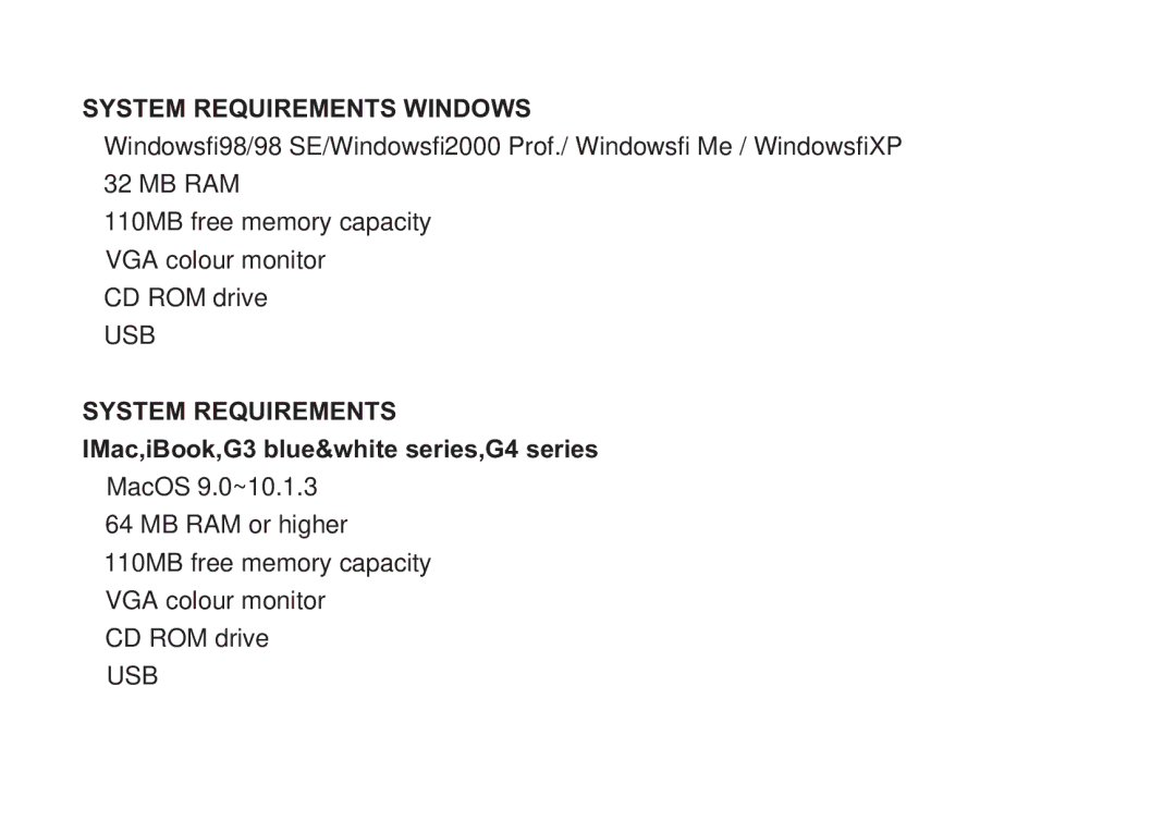 Concord Camera 5330z manual System Requirements Windows 