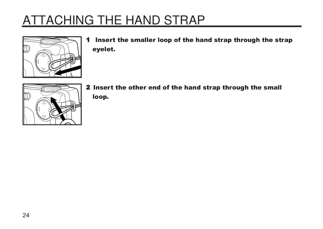 Concord Camera 5330z manual Attaching the Hand Strap 