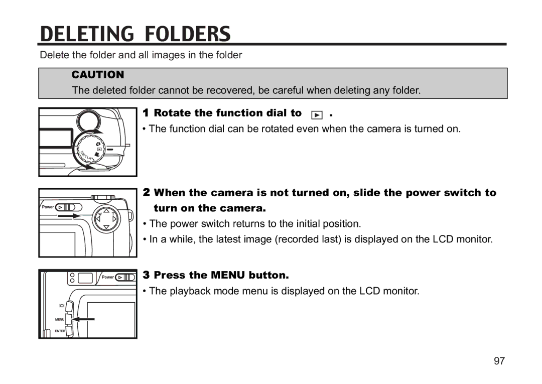 Concord Camera 5330z manual Deleting Folders 