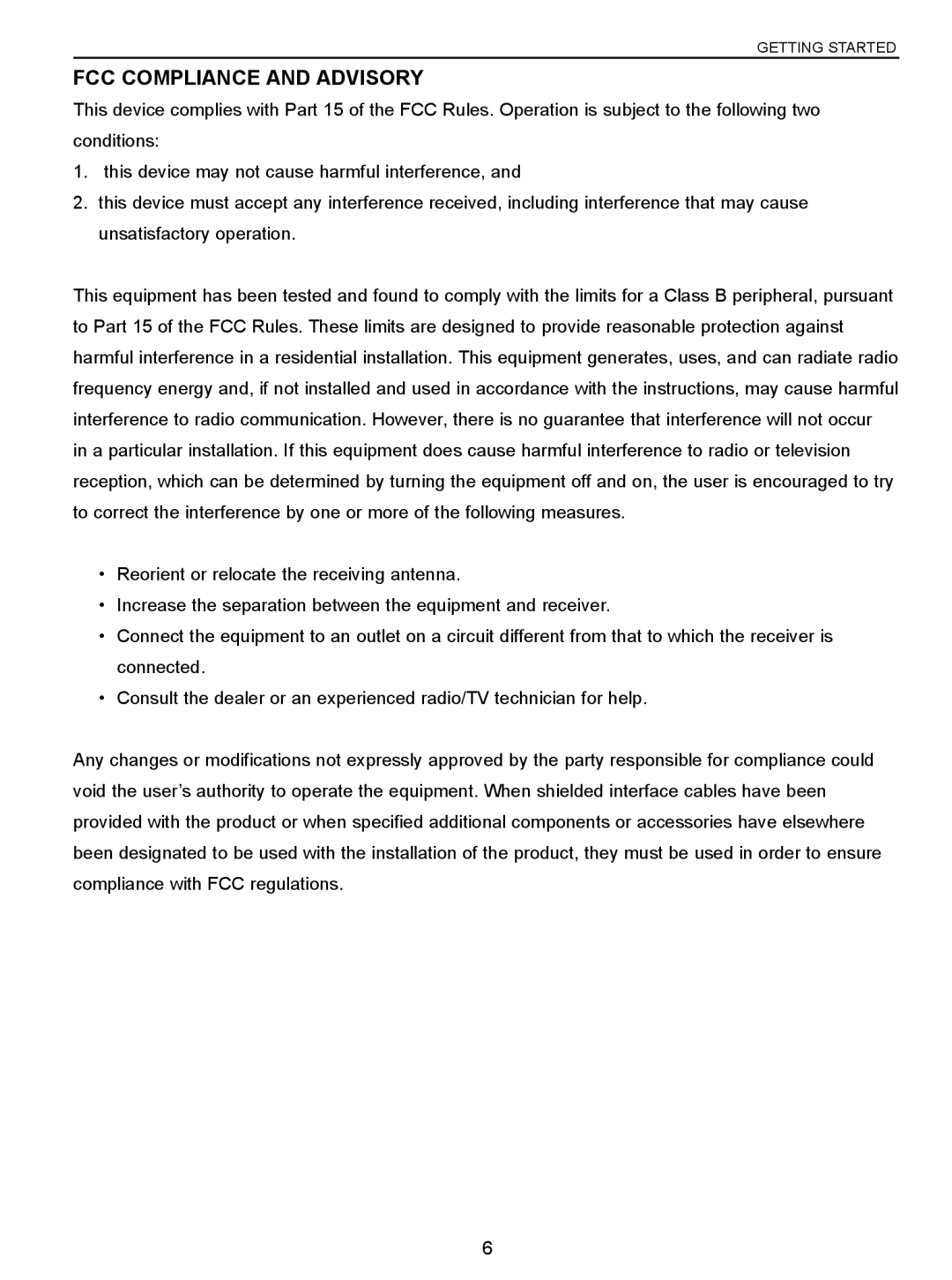 Concord Camera 5340z manual FCC Compliance and Advisory 