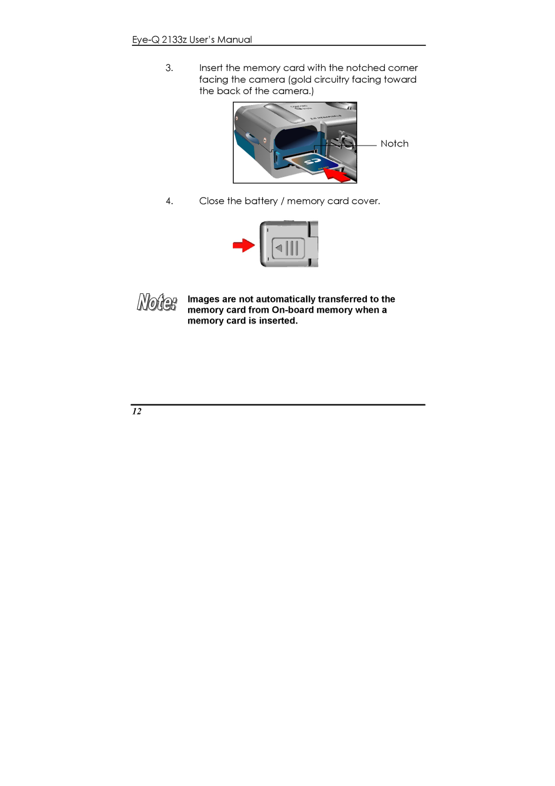 Concord Camera Eye-Q 2133z manual 