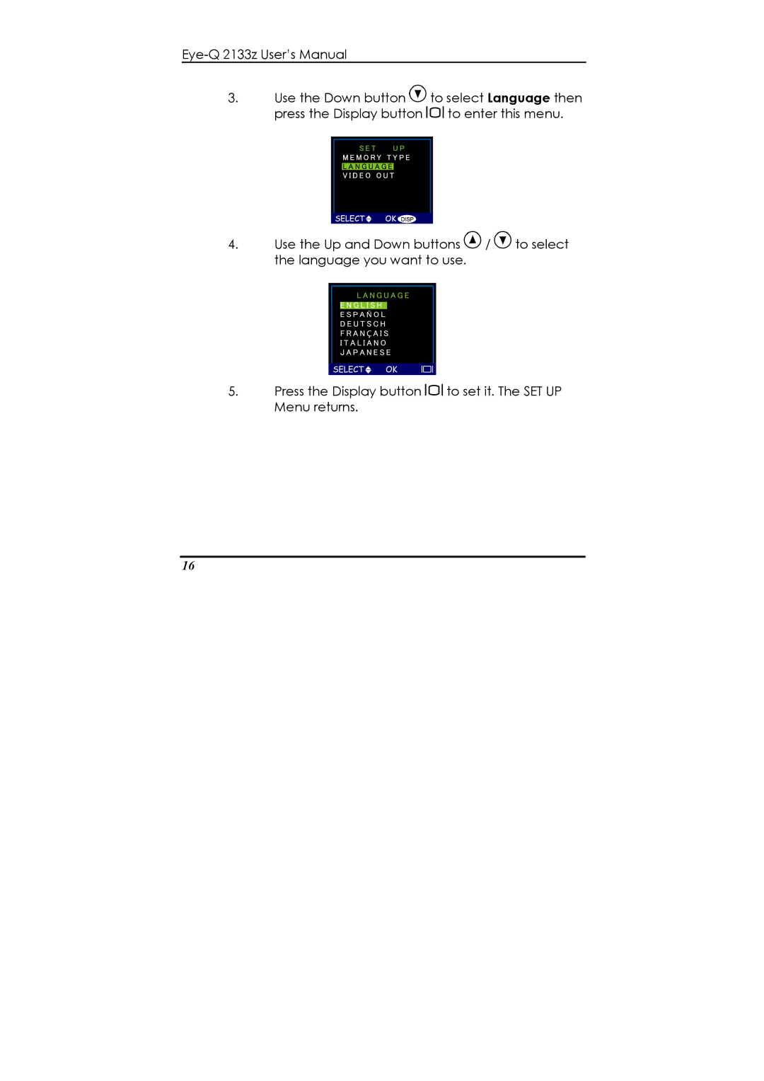 Concord Camera Eye-Q 2133z manual 