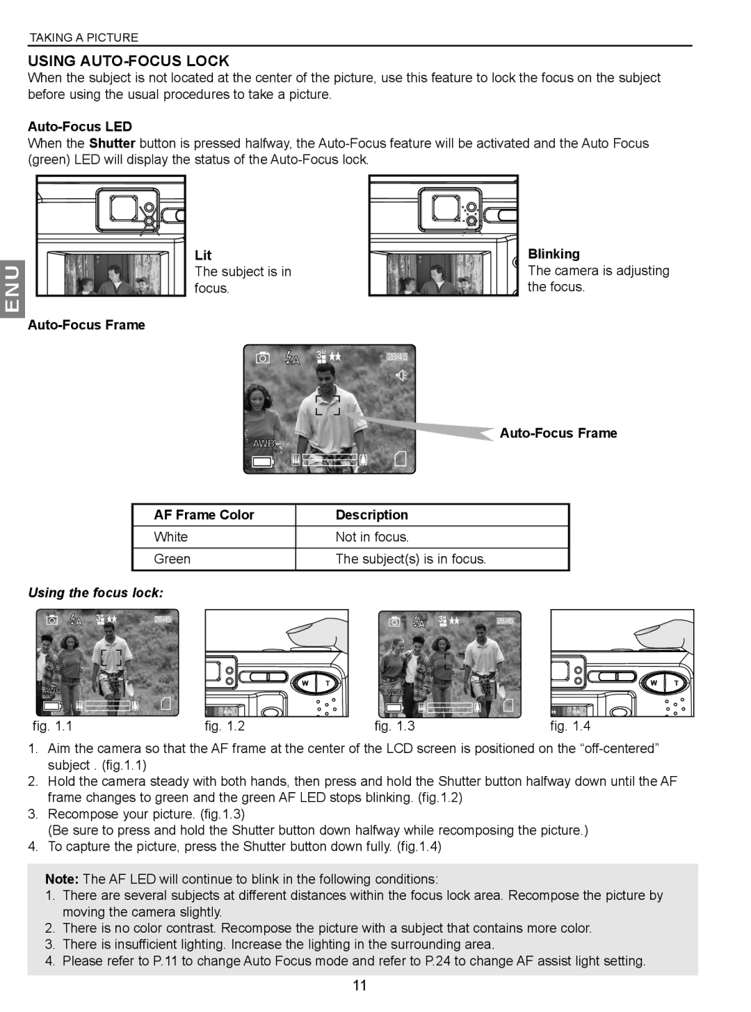 Concord Camera JD C3.1z3 manual Using AUTO-FOCUS Lock, Using the focus lock 