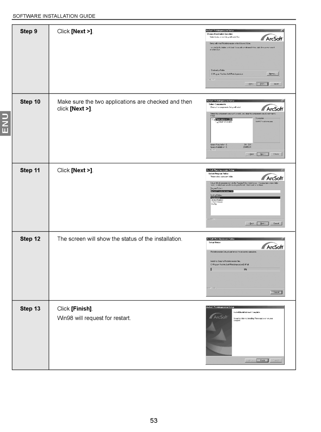 Concord Camera JD C3.1z3 manual Make sure the two applications are checked and then 