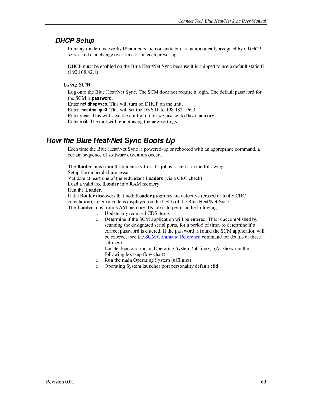 Connect Tech CTIM-00044 user manual How the Blue Heat/Net Sync Boots Up, Dhcp Setup 