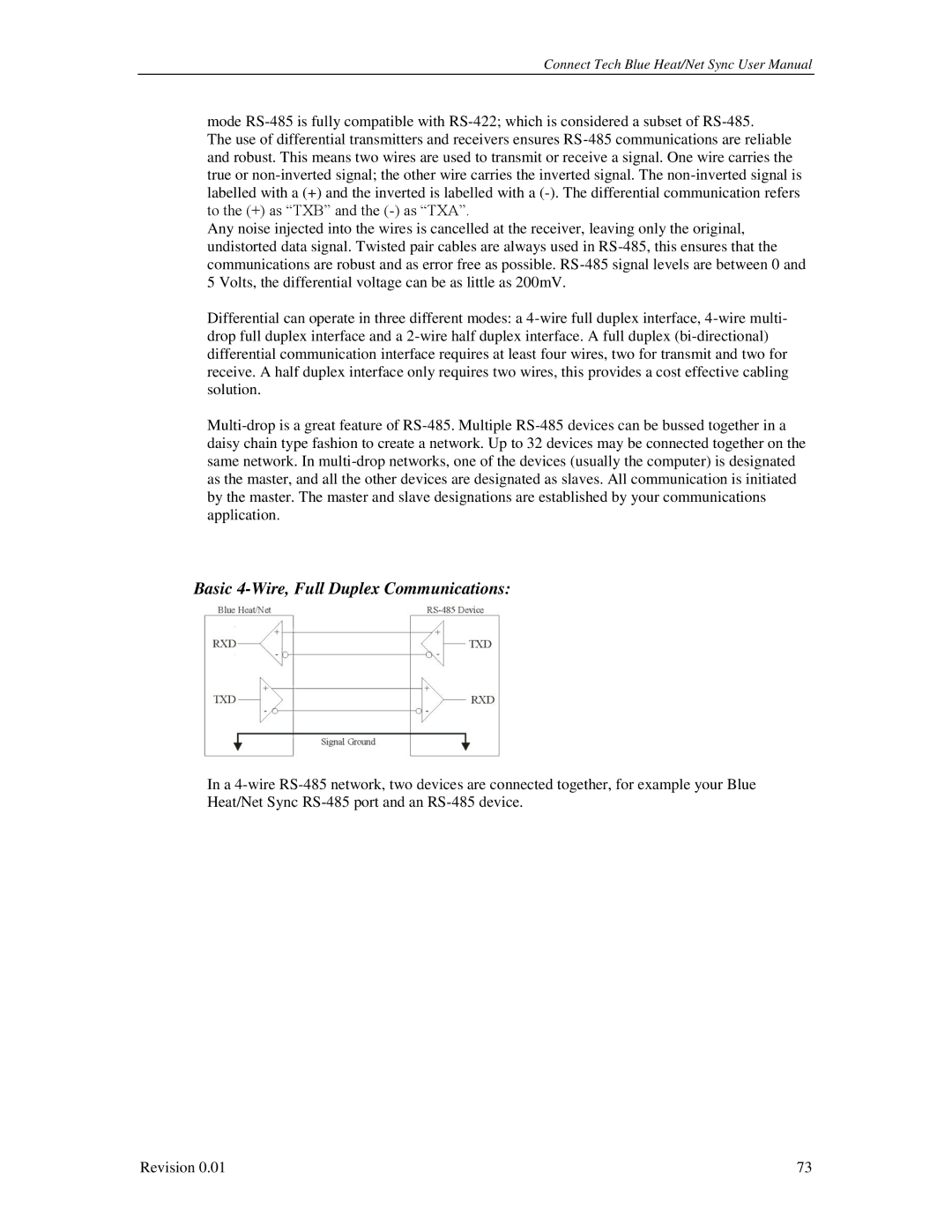 Connect Tech CTIM-00044 user manual Basic 4-Wire, Full Duplex Communications 