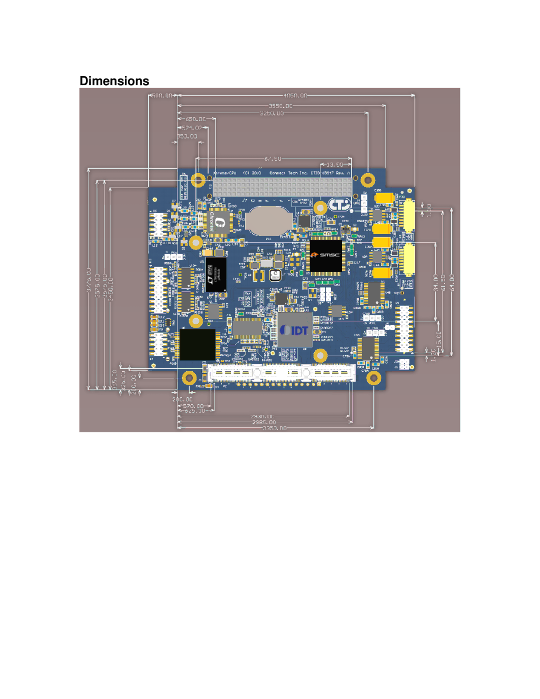 Connect Tech PCIE/104 user manual Dimensions 