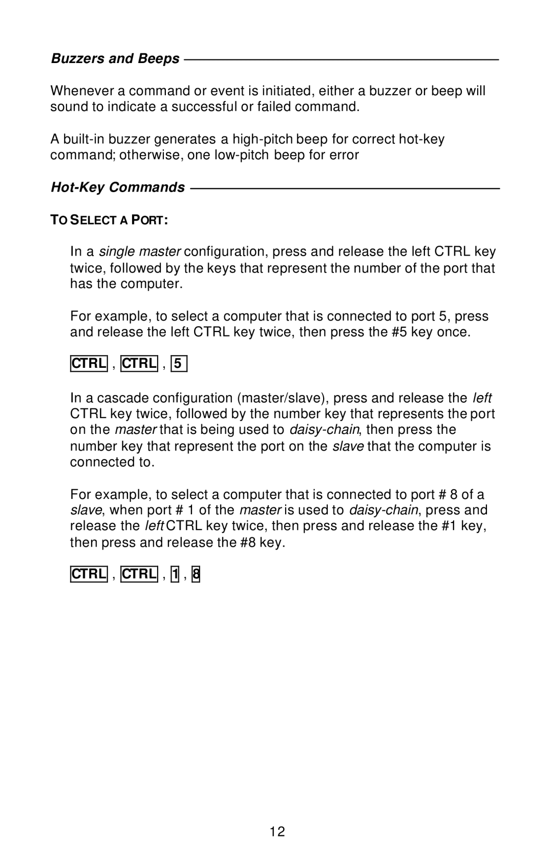 ConnectPRO PR14KIT warranty Buzzers and Beeps, Hot-Key Commands 