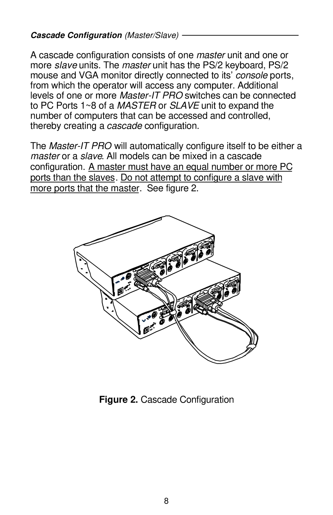 ConnectPRO PR14KIT warranty Cascade Configuration Master/Slave 