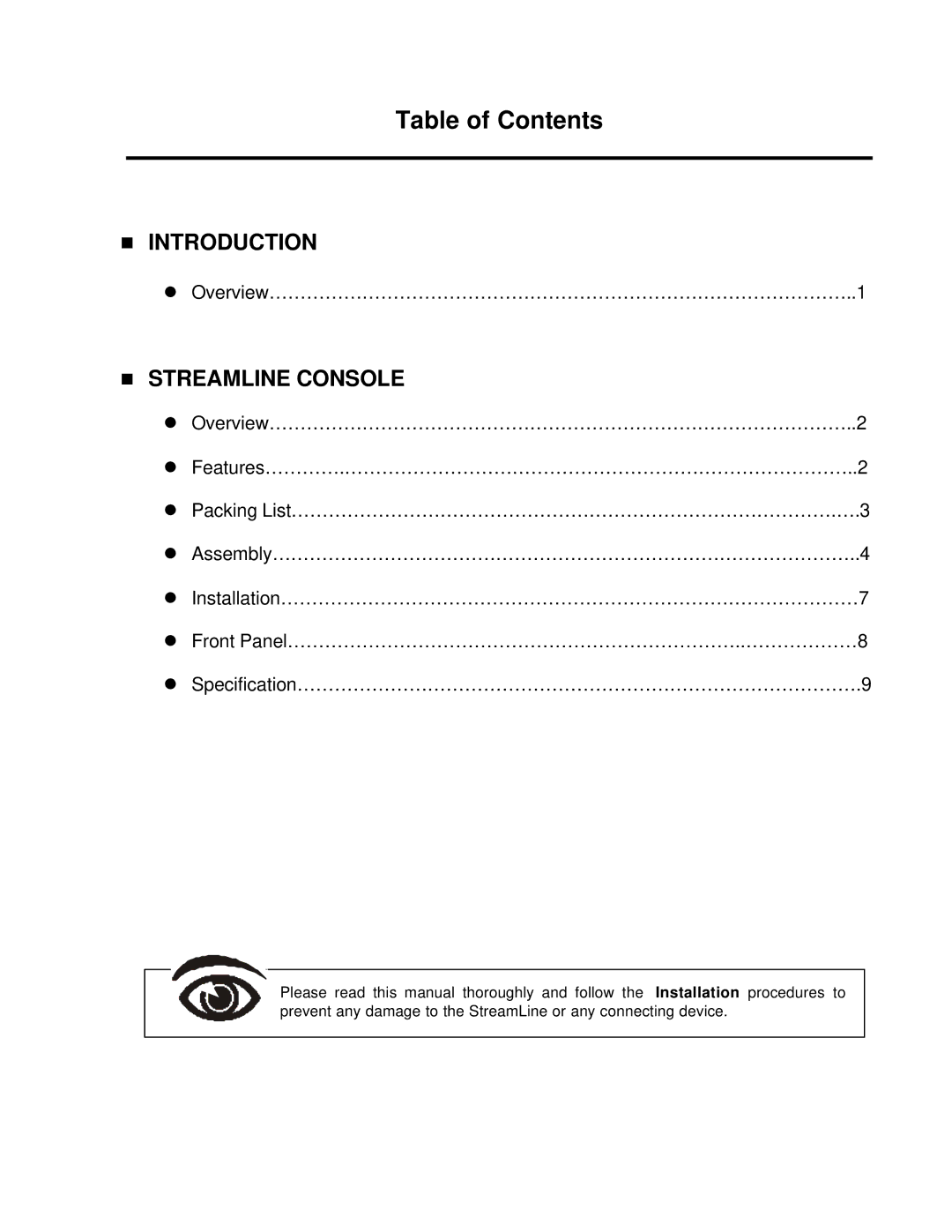 ConnectPRO SL-18, SL-01, SL-208 manual Table of Contents 