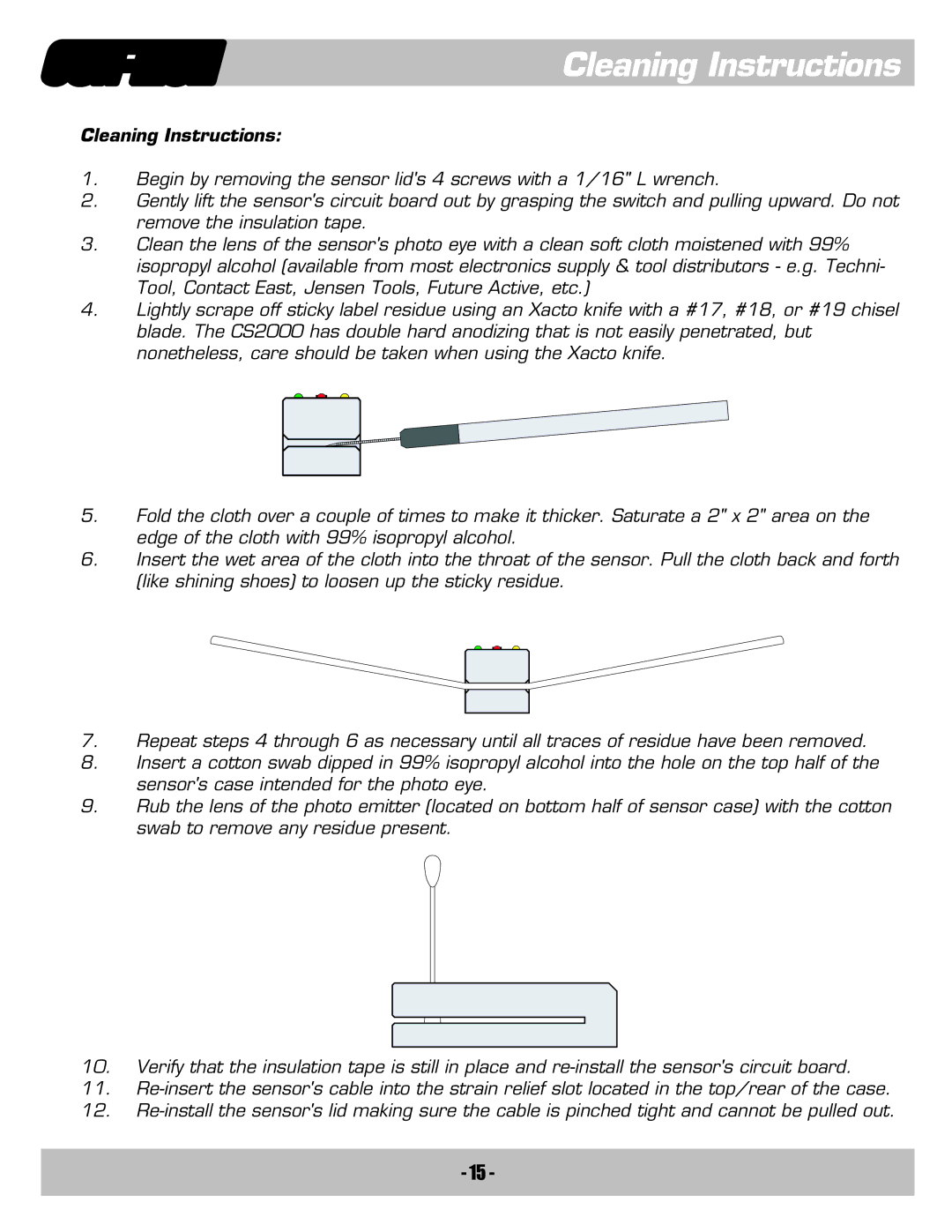 Contec CS2000-QDCS2000 manual Cleaning Instructions 