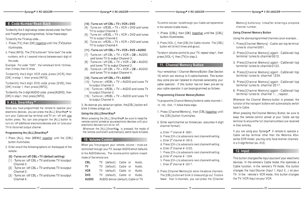 Contec A189C, RC-U62CDR manual 