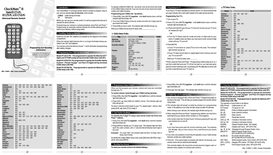 Contec RT-U27B iPG, RT-U27A iPG, RT-U27AB iPG manual 