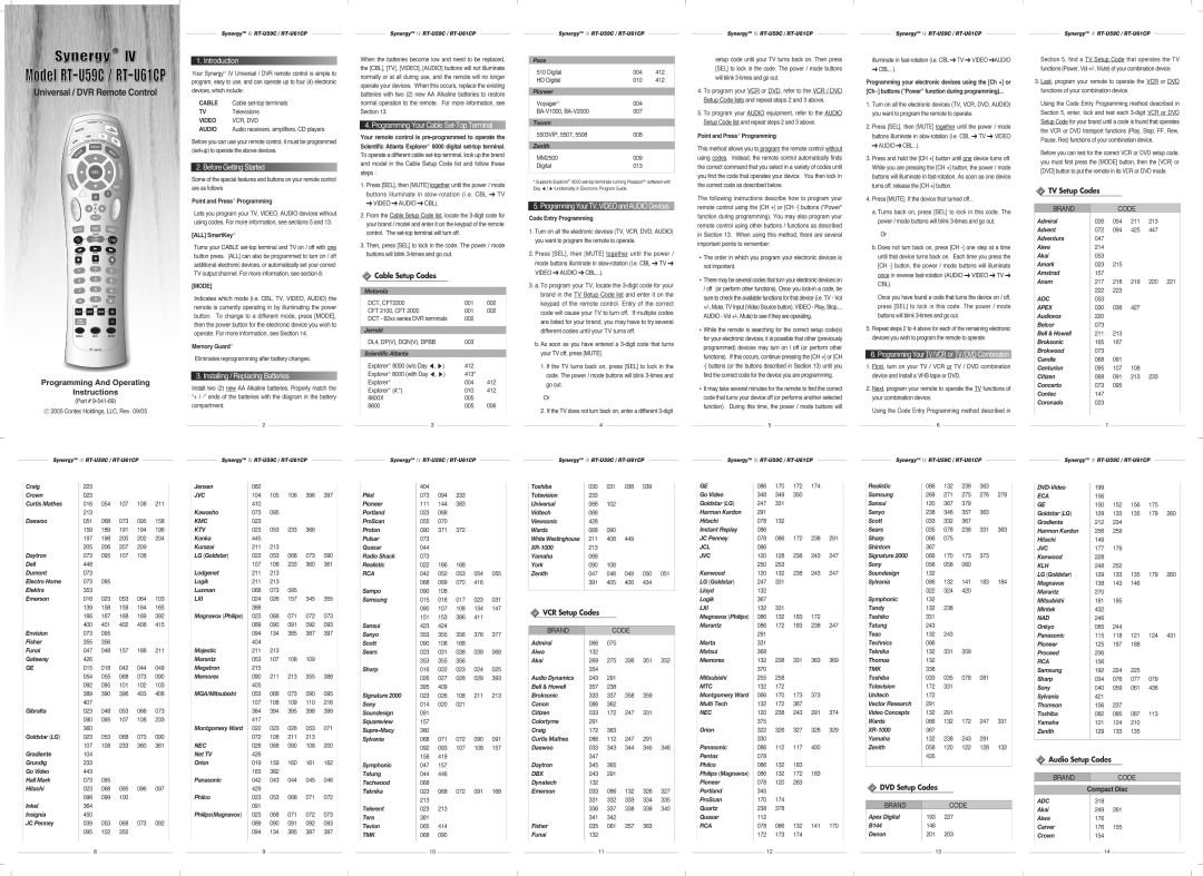 Contec RT-U59C, RT-U61CP manual 