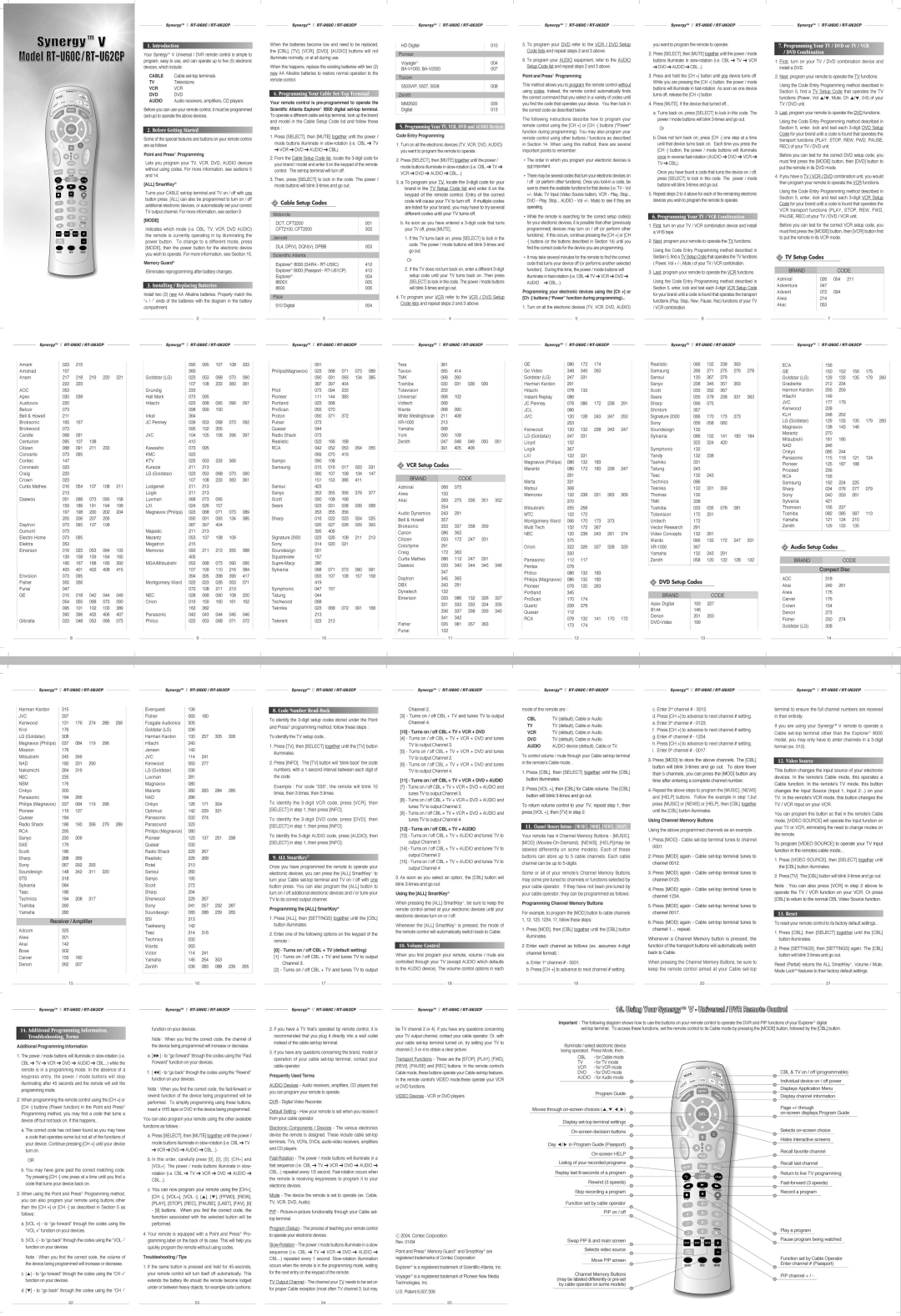 Contec RT-U60C, RT-U62CP manual 