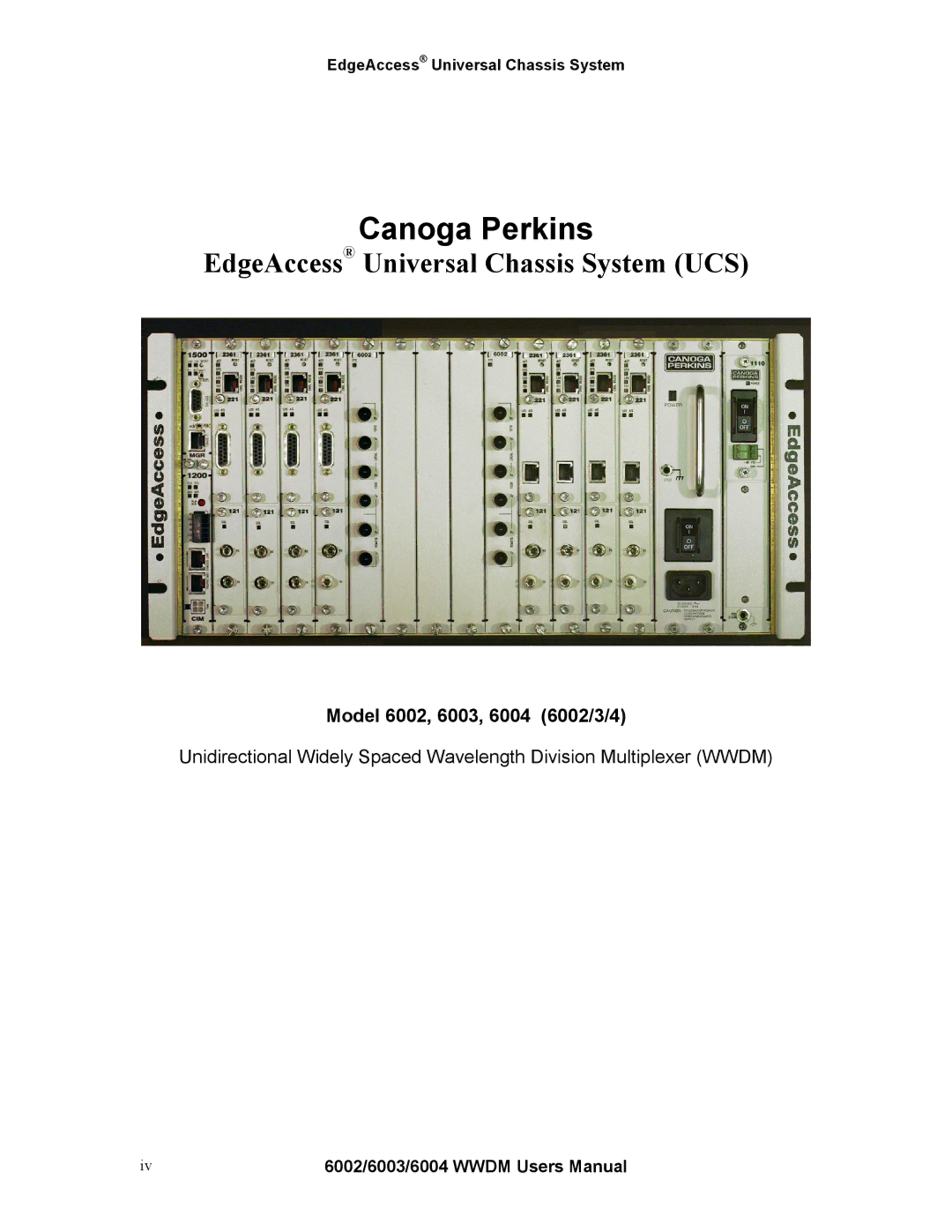 Continental Automated Buildings Association 6002 user manual Canoga Perkins 