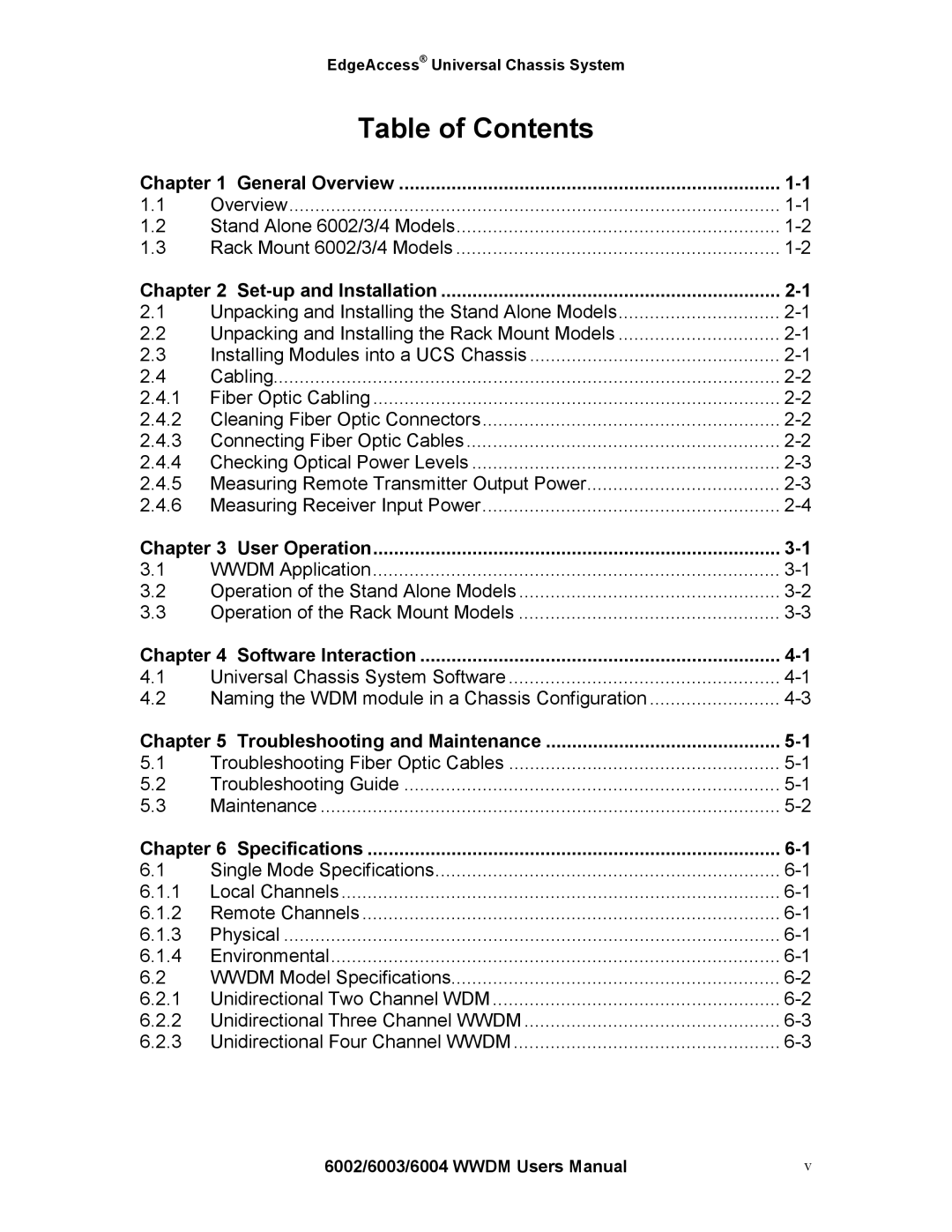 Continental Automated Buildings Association 6002 user manual Table of Contents 