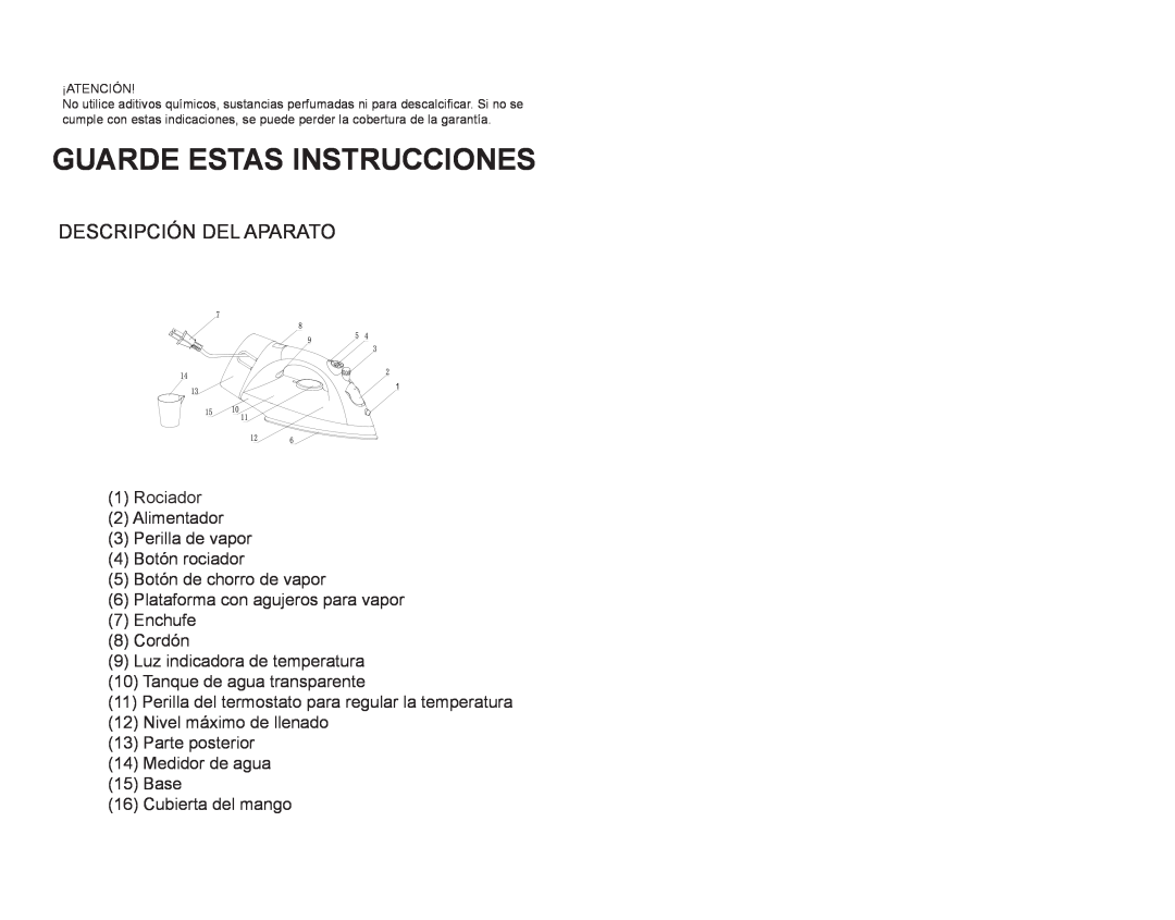 Continental CM43095 instruction manual Guarde Estas Instrucciones, Descripción Del Aparato 