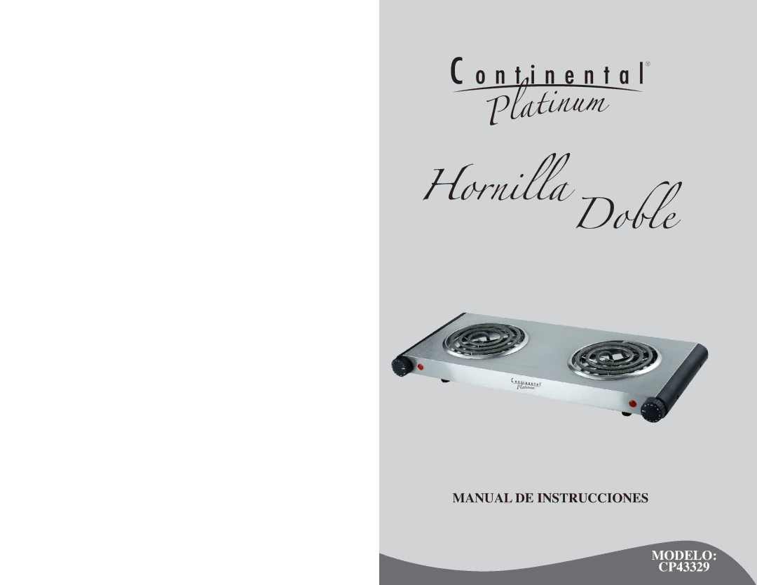 Continental CP43329 instruction manual HornillaDoble 