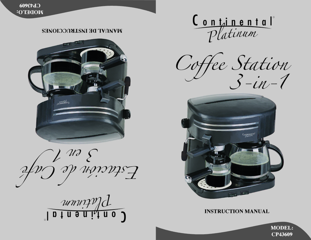 Continental CP43609 instruction manual Coffee Station 