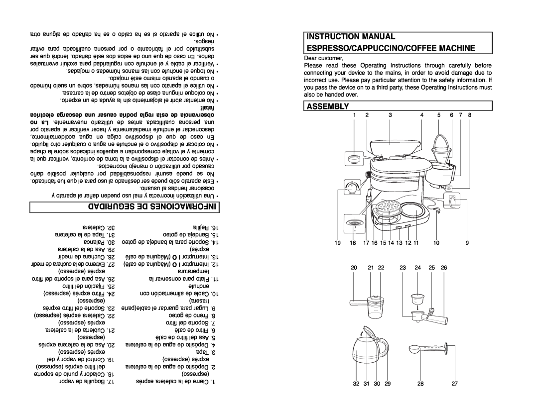 Continental CP43609 instruction manual Assembly, Seguridad De Informaciones, fatal 