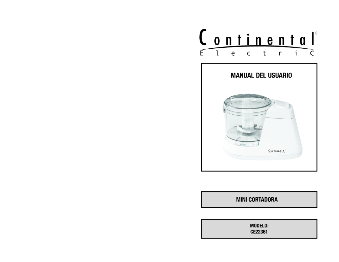 Continental Electric CE22361 instruction manual Manual DEL Usuario 