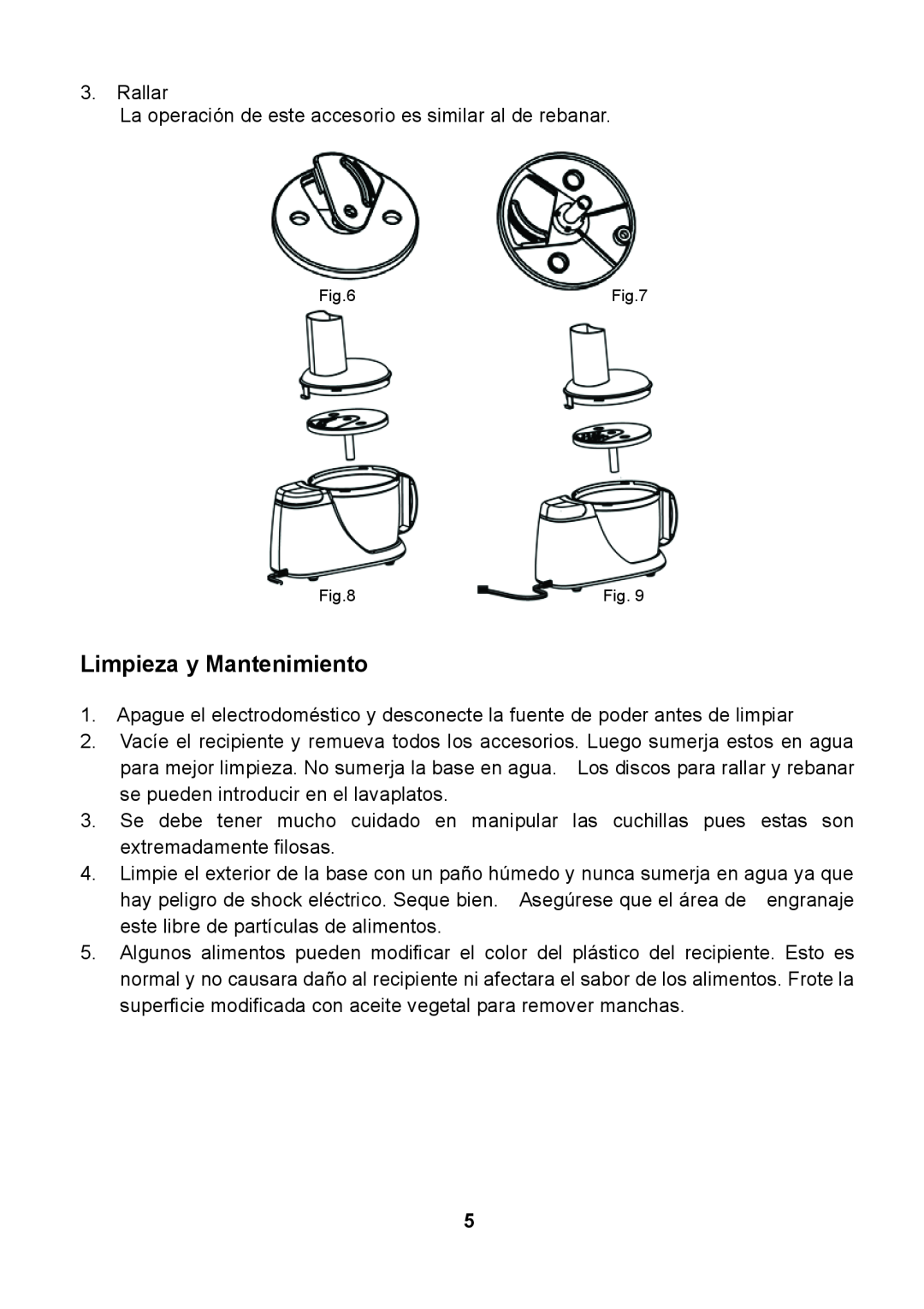 Continental Electric CE22381 instruction manual Limpieza y Mantenimiento 