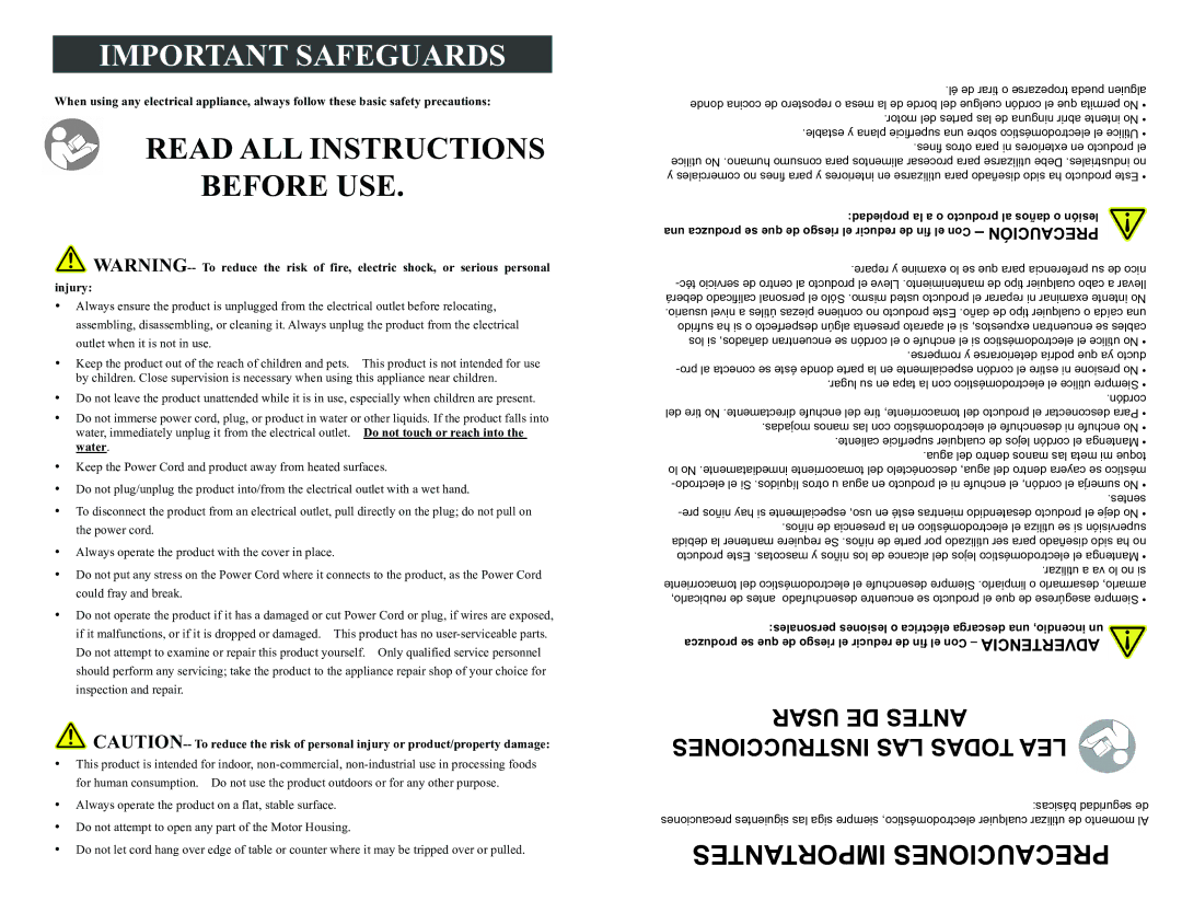 Continental Electric CE22661 user manual Important Safeguards 