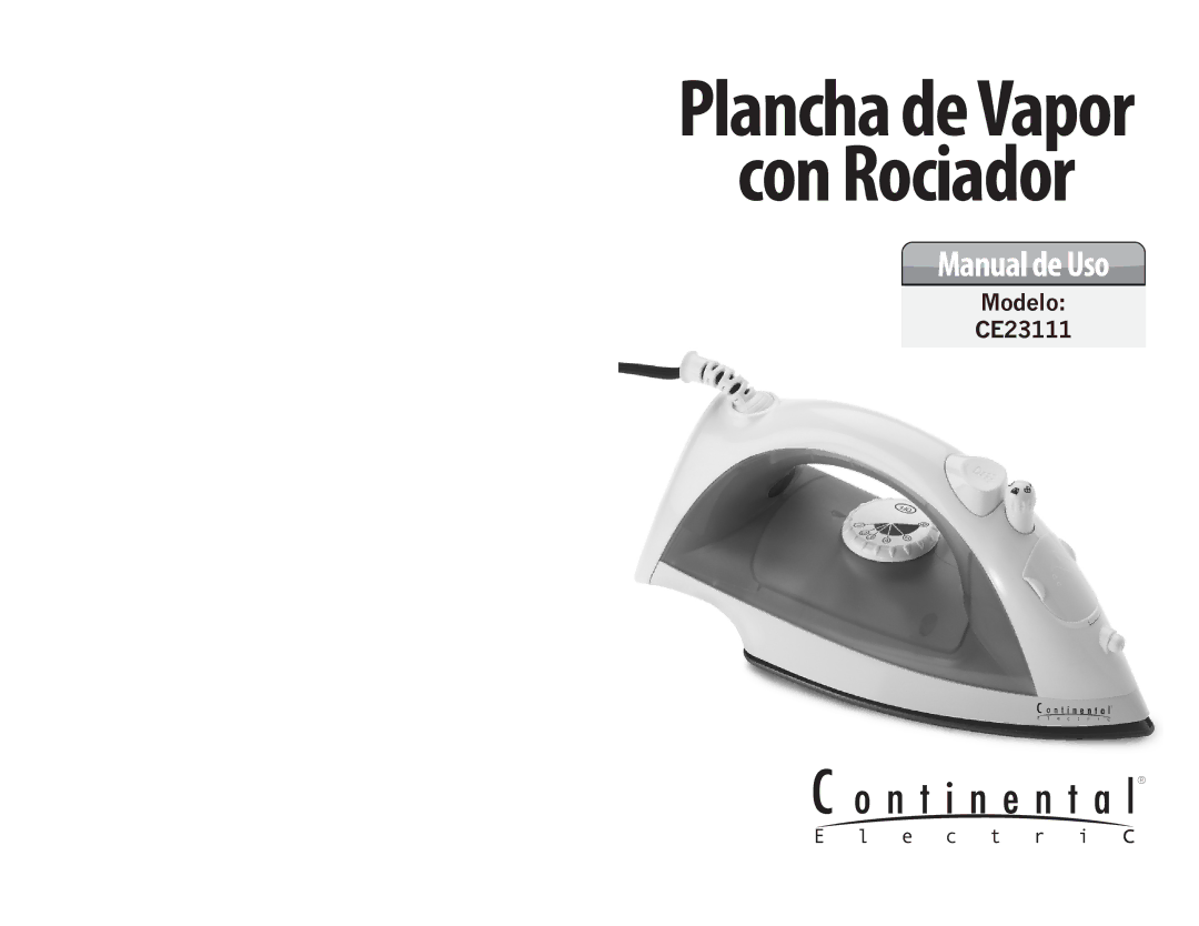 Continental Electric CE23111 user manual Con Rociador 