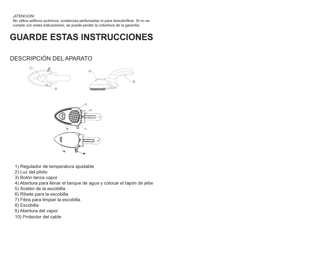 Continental Electric CE23151 instruction manual Guarde Estas Instrucciones, Descripción DEL Aparato 