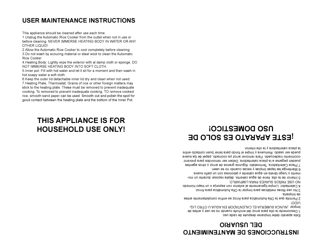 Continental Electric CE23211 instruction manual SuarioUdel nstruccionesI 