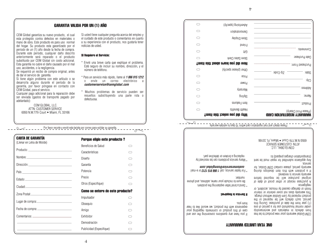 Continental Electric CE23319 instruction manual 