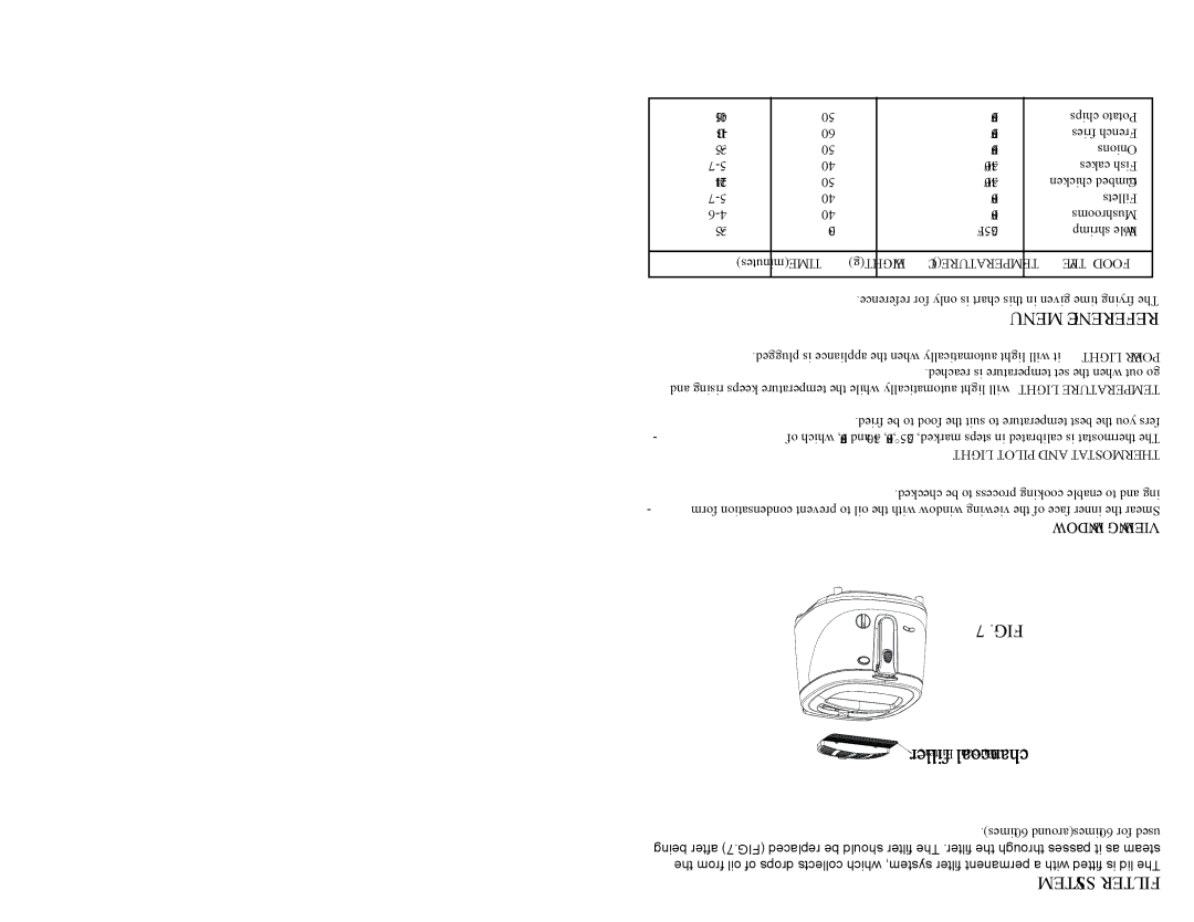 Continental Electric CE23379 user manual Sistema DE Filtrado, Menú DE Referencia 