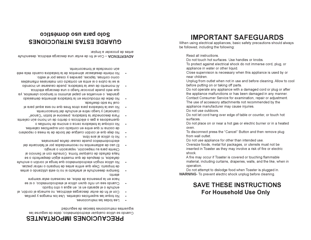 Continental Electric CE23432 instruction manual Importantes Precauciones, Intrucciones Estas Guarde 