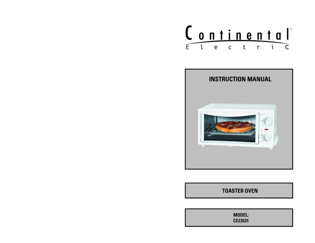 Continental Electric CE23531 instruction manual Model 