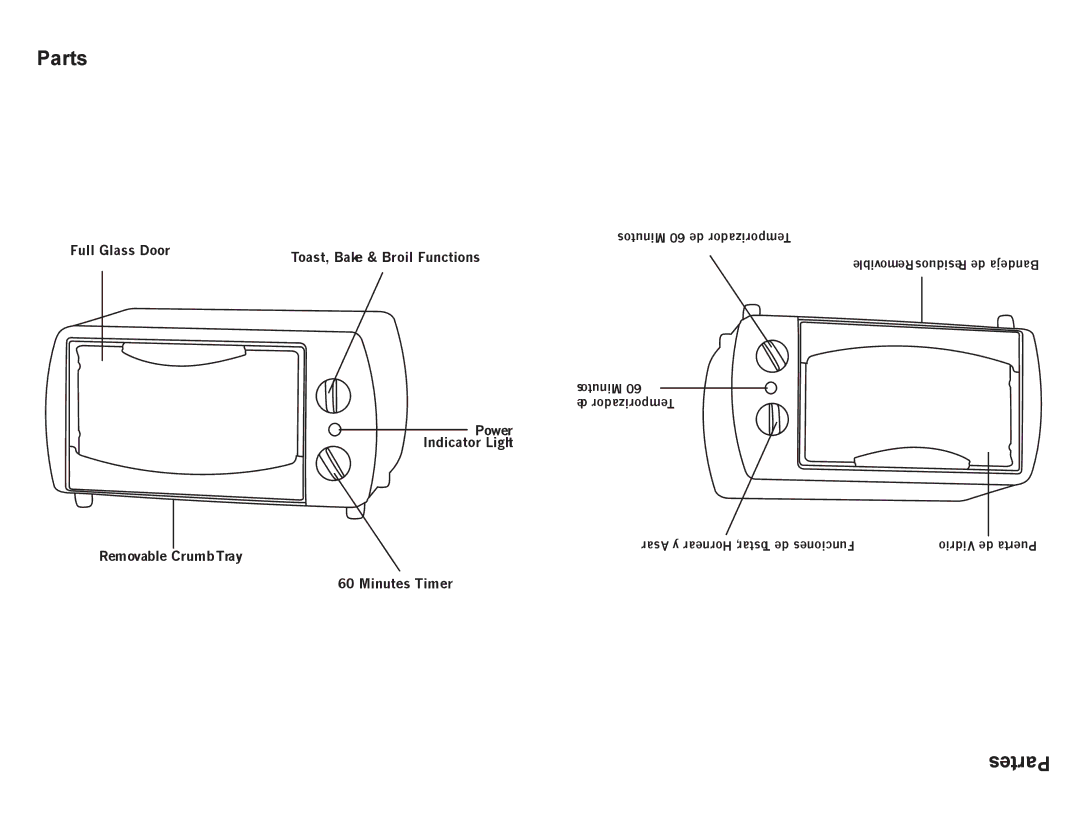 Continental Electric CE23551 user manual Partes 