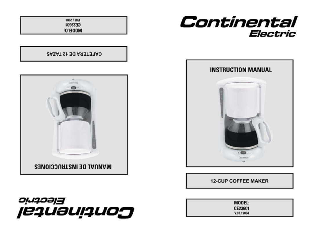 Continental Electric CE23601 manual 