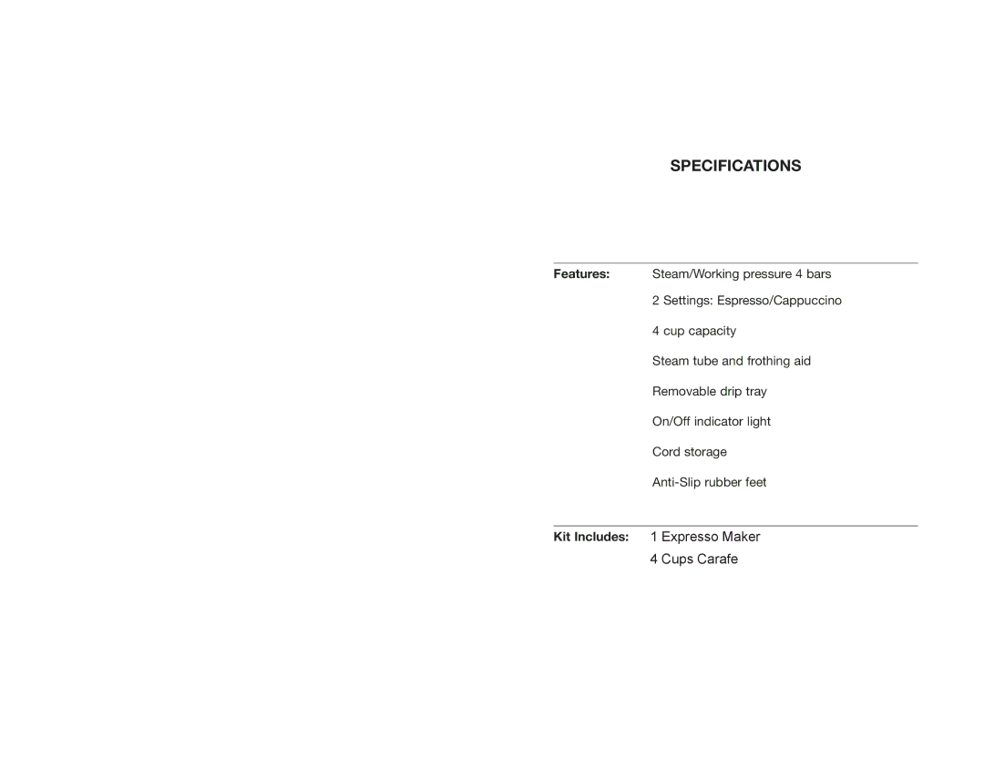 Continental Electric CE23649 manual Specifications 