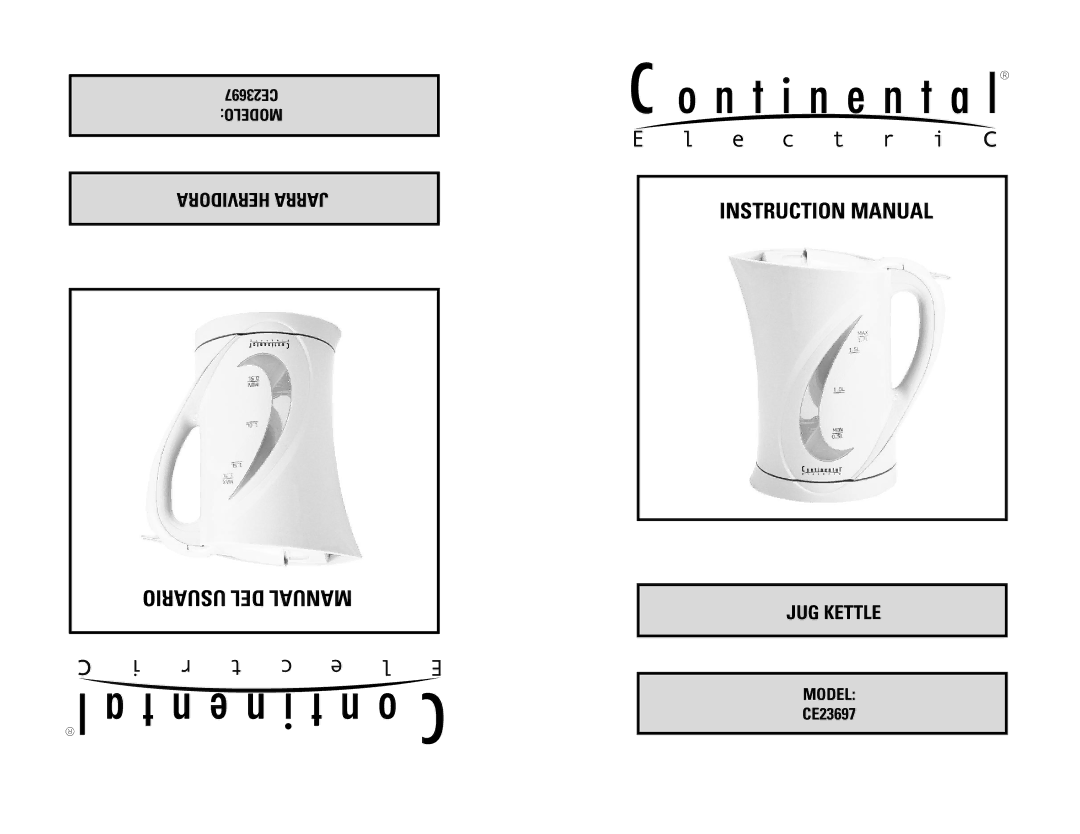 Continental Electric CE23697 instruction manual Usuario DEL Manual 