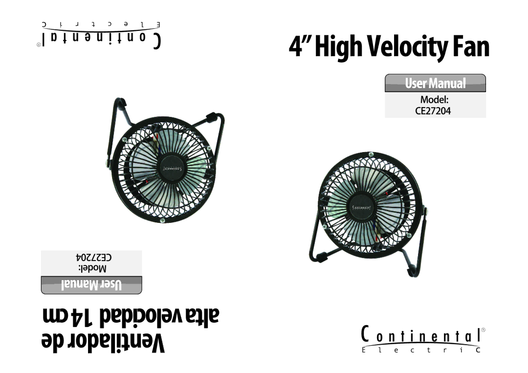 Continental Electric CE27204 manual 