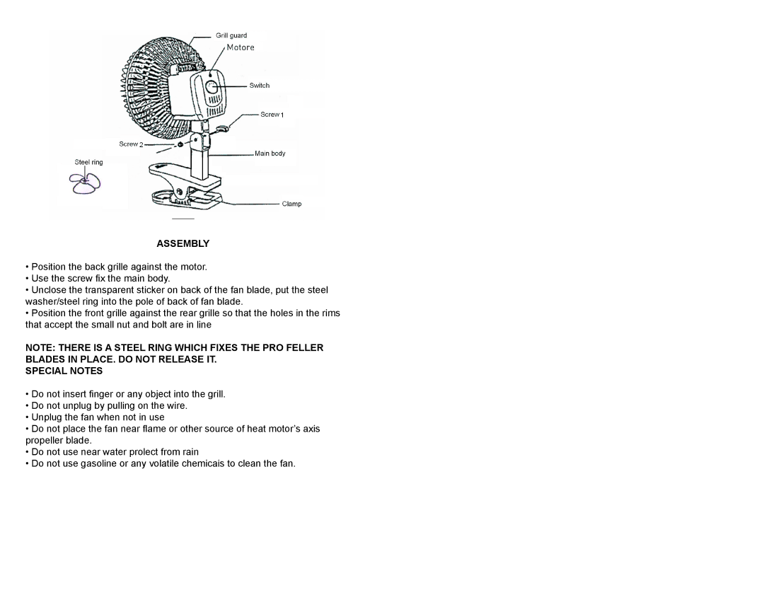 Continental Electric CE27205 instruction manual Assembly, Special Notes 