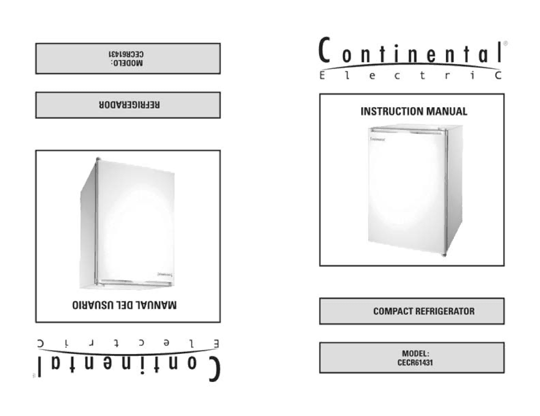 Continental Electric CECR61431 manual 