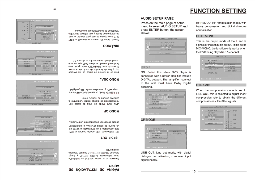 Continental Electric CEDVD92245 instruction manual Spdif Dynamic 