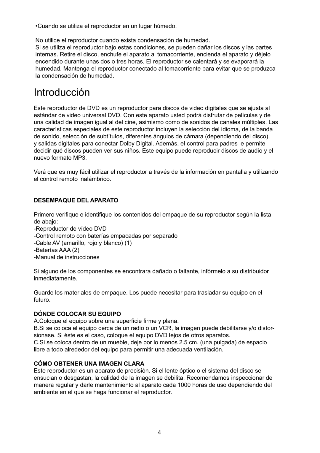 Continental Electric CEDVD95245 instruction manual QWURGXFFLyQ 