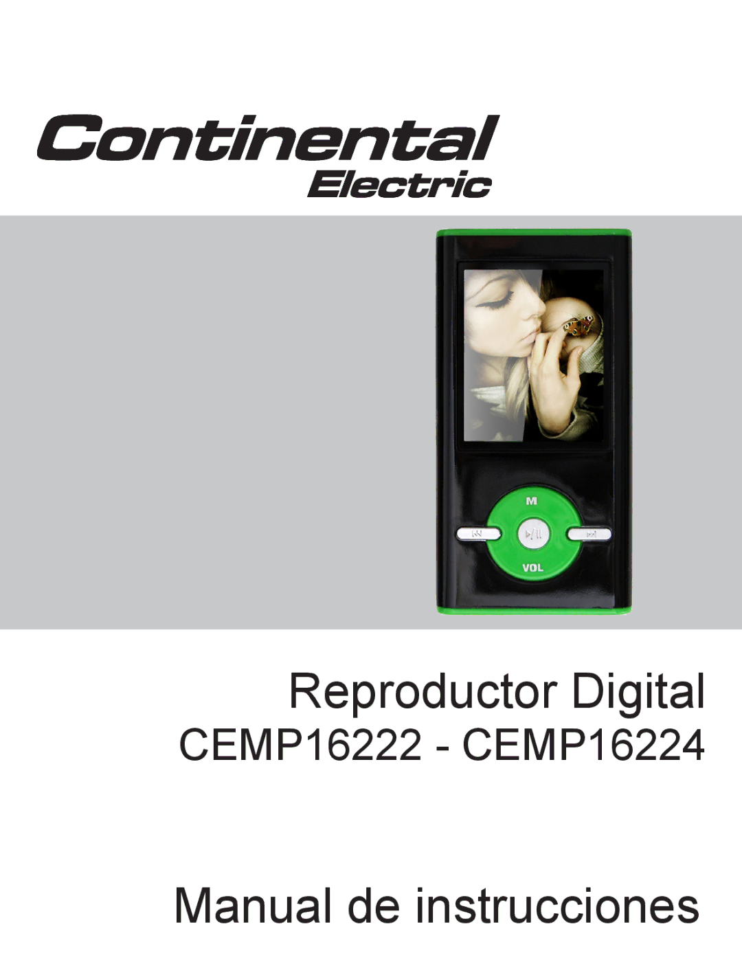 Continental Electric CEMP16222, CEMP16223, CEMP16224 instruction manual Reproductor Digital 